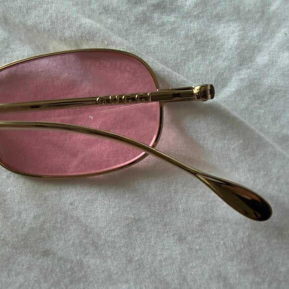 Authentic Gucci Pink Rectangular Sunglasses main image 8